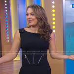 Ginger’s black zip detail sheath dress on Good Morning America