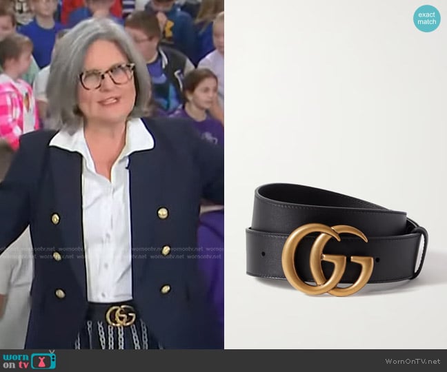 Gucci GG Marmont Leather Belt worn by Cynthia McFadden on Today