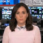 Hallie Jackson’s pink embellished collar top on Today