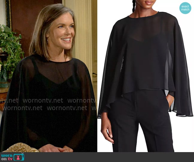 Halston Lilly Chiffon and Camisole Top worn by Diane Jenkins (Susan Walters) on The Young and the Restless