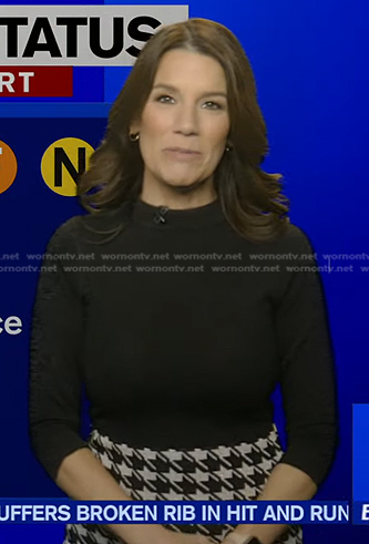 Heather's black houndstooth dress on Good Morning America