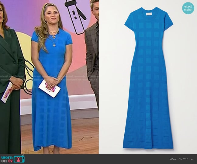 High-Sport Sonya Jacquard-Knit Maxi Dress worn by Jenna Bush Hager on Today