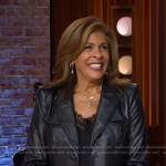 Hoda’s black leather blazer on The Kelly Clarkson Show