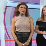 Hoda’s black leather pencil skirt on Today