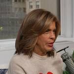 Hoda’s heart print sweater on Today