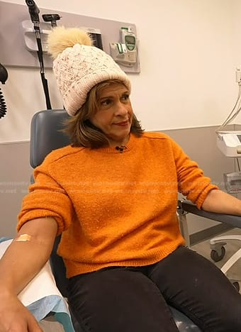 Hoda’s orange sweater on Today