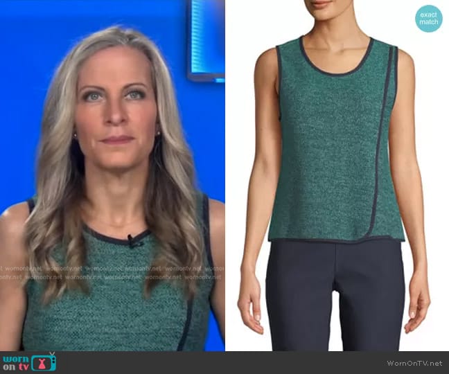 Nic + Zoe Scoop-Neck Speckled-Knit Tank worn by Becky Worley on Good Morning America