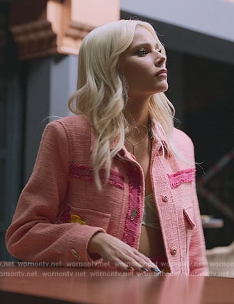 Isadora's pink tweed jacket on Elite