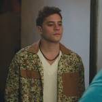 Ivan’s floral print suede collar jacket on Elite