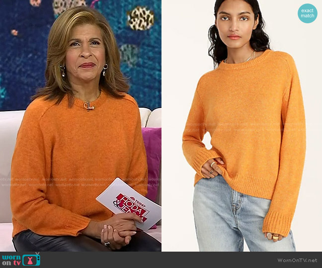 J. Crew Relaxed Saddle Sleeve Crewneck Sweater worn by Hoda Kotb on Today