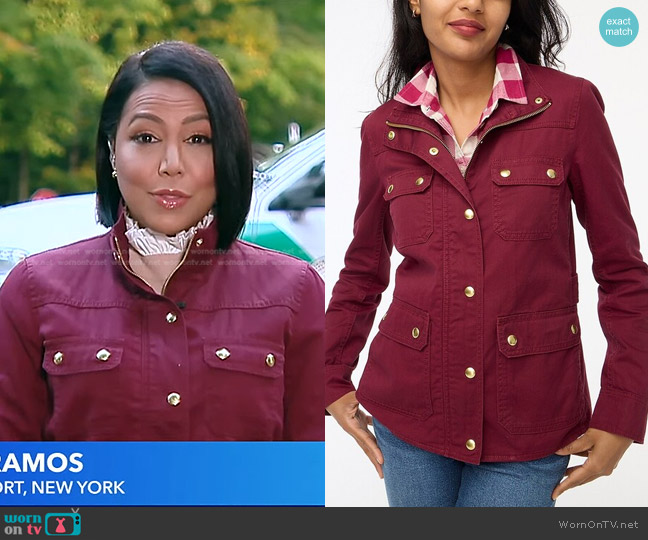WornOnTV: Stephanie’s pink ruffle neck sweater and red jacket on Good ...