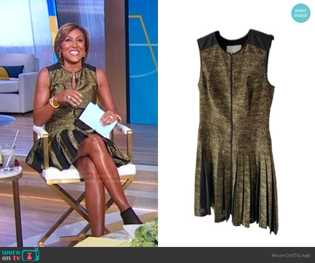 WornOnTV: Robin’s metallic pleated dress on Good Morning America ...