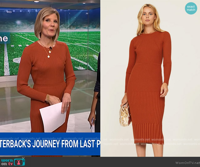 Jason Wu Ribbed Knit Dress worn by Kate Snow on NBC News Daily