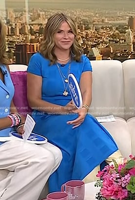 Jenna's blue check dress on Today