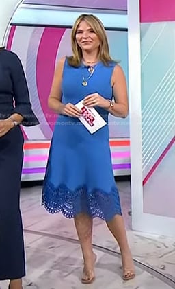 Jenna's blue lace hem dress on Today