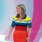 Jenna’s multicolor striped dress on Today