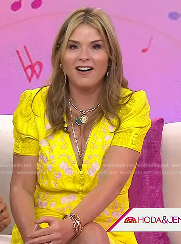 Jenna’s yellow floral embroidered dress on Today