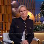 Jennifer’s black military jacket with gold buttons on Good Morning America