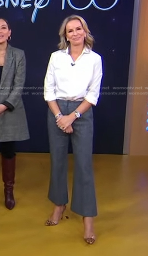 Jennifer’s grey cropped pants on Good Morning America