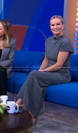 Jennifer’s grey short sleeve knit dress on Good Morning America