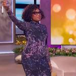 Jennifer’s abstract printed mesh dress on The Jennifer Hudson Show