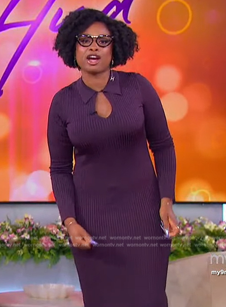 Chic Alert: Jennifer Hudson Dazzles in Dark Purple Dress by Reiss