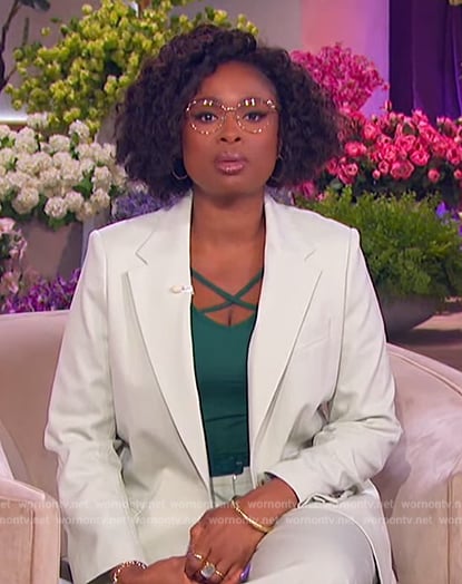 Jennifer Hudson’s mint blazer and pants on The Jennifer Hudson Show