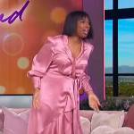 Jennifer’s pink satin dress on The Jennifer Hudson Show