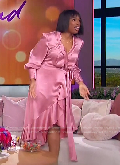 WornOnTV: Jennifer’s pink satin dress on The Jennifer Hudson Show ...