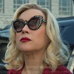 Jennifer Tilly’s crystal sunglasses and ombre heels on Chucky