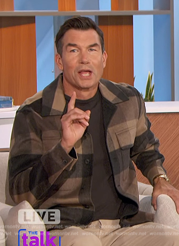 Jerry's brown check jacket on The Talk