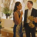 Jessel’s blue gold fringe dress on The Real Housewives of New York City