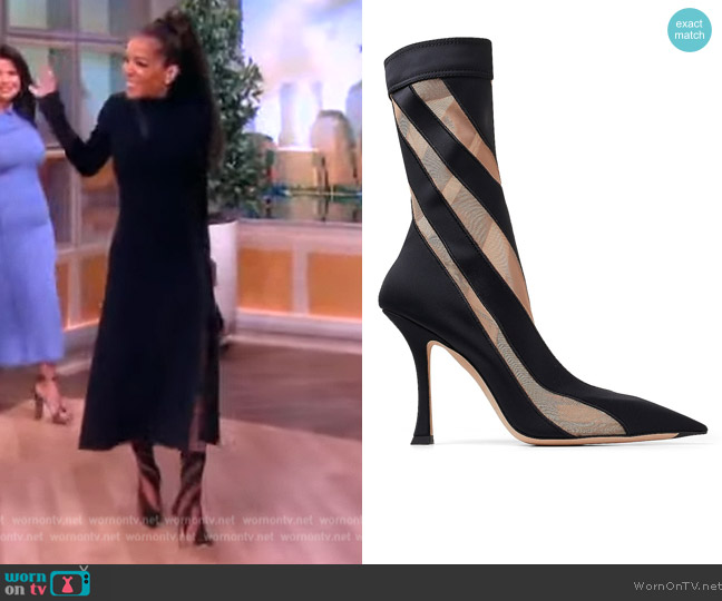 WornOnTV: Sunny’s black button detail sweater dress on The View | Sunny ...
