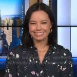 Jo Ling Kent’s black floral jumpsuit on CBS Mornings