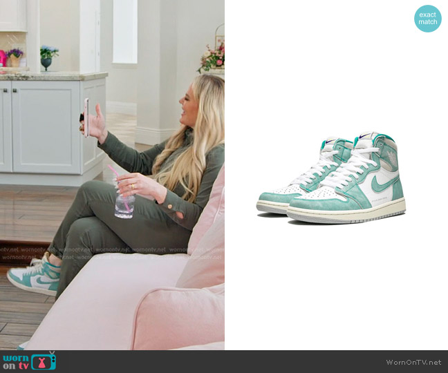 Jordan Air Jordan 1 Retro High OG  Sneakers in Turbo Green worn by Heather Gay on The Real Housewives of Salt Lake City