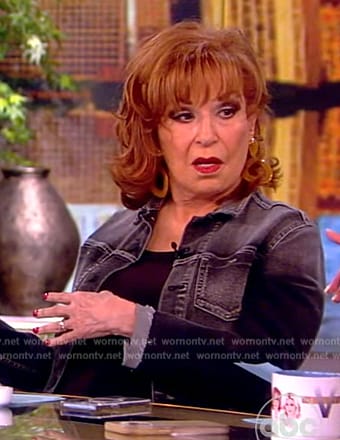 Joy’s black denim jacket on The View