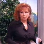 Joy’s black twist front blouse on The View