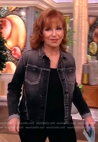 Joy's black denim jacket on The View
