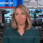 Julia Ainsley’s green blouse on NBC News Daily