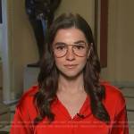 Julie’s red satin shirt on NBC News Daily