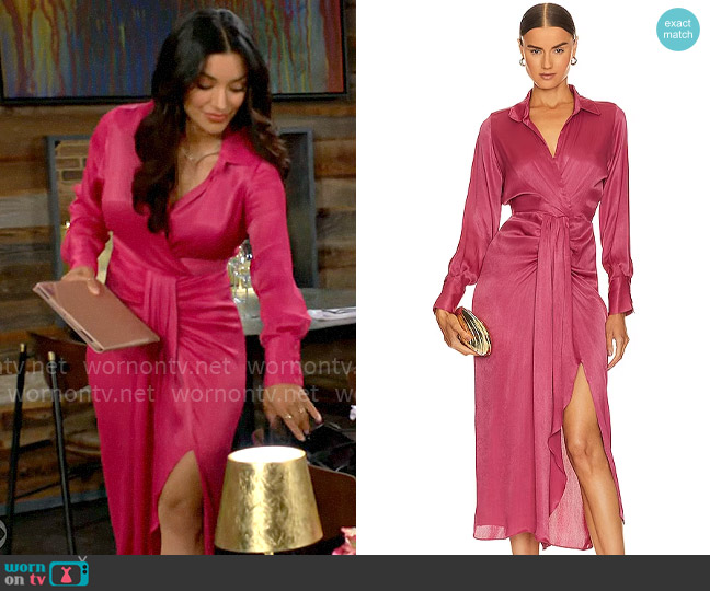 Karina Grimaldi Willow Dress worn by Audra Charles (Zuleyka Silver) on The Young and the Restless