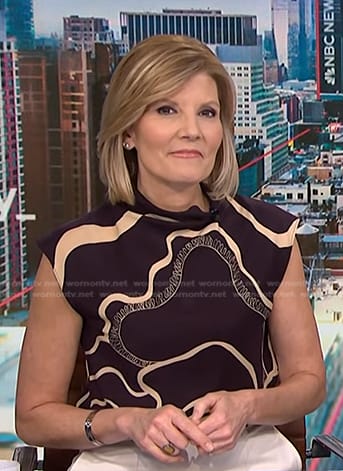 Kate’s black and beige printed top on NBC News Daily