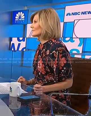 Kate’s blue floral short sleeve dress on NBC News Daily