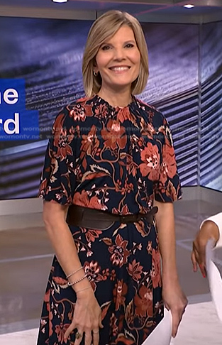 Kate’s blue floral short sleeve dress on NBC News Daily