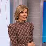 Kate’s brown plaid blouse on NBC News Daily