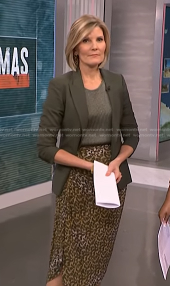 Kate's brown printed skirt on NBC News Daily
