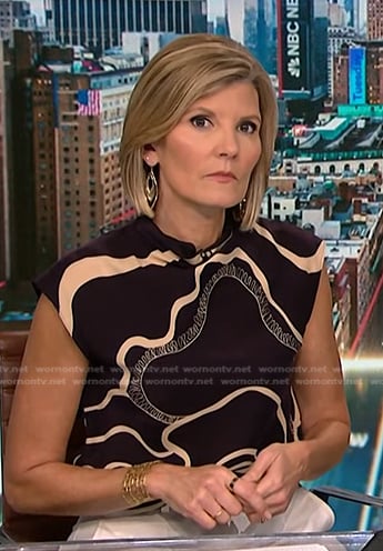 Kate’s black and beige printed top on NBC News Daily