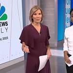 Kate’s burgundy zip front dress on NBC News Daily