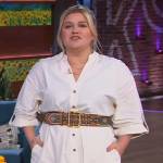 Kelly’s embroidered belt on The Kelly Clarkson Show