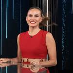 Keltie’s red cutout embellished mini dress on E! News